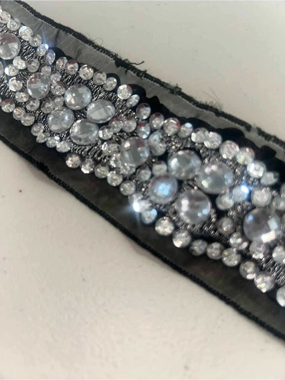 Daytrip Black Headband with Crystal Embellishments